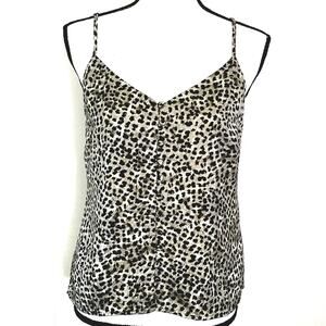 Cupcakes and Cashmere Animal Print Cami Top  - Leopard Spaghetti Strap XS